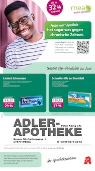 Aktueller mea - meine apotheke Prospekt (Weida, 4 Seiten zum blättern mea - meine apotheke Prospekt Unsere Juni-Angebote mit 4 Seiten