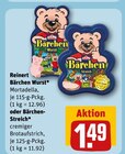 Bärchen Wurst oder Bärchen Streich von Reinert im aktuellen REWE Prospekt