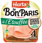 Le bon paris jambon à l'étouffée conservation sans nitrite - HERTA dans le catalogue Intermarché