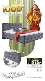 Bett im aktuellen Polstermöbel Fischer Prospekt (Regensburg) Bett im Polstermöbel Fischer Prospekt "JUBILÄUM" mit 33 Seiten (Regensburg)