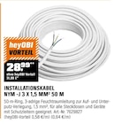 INSTALLATIONSKABEL NYM -J 3 X 1,5 MM² 50 M Angebote bei OBI Nettetal für 28,99 €