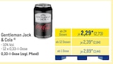 METRO Porta Westfalica - Gentleman Jack & Cola Angebot im Prospekt Gentleman Jack & Cola bei METRO im Porta Westfalica Prospekt für 2,73 €