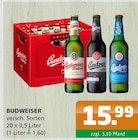 BUDWEISER bei Getränke A-Z im Mittenwalde Prospekt für 15,99 €
