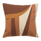 Coussin Hary brodé marron 45x45cm à 14,99 € dans le catalogue Maxi Bazar