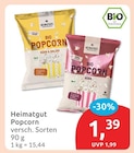 Bio Popcorn Süß & Salzig von Heimatgut im aktuellen budni Prospekt für 1,39 €