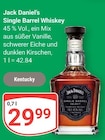Single Barrel Whiskey Angebote von Jack Daniel's bei GLOBUS Pirmasens für 29,99 €