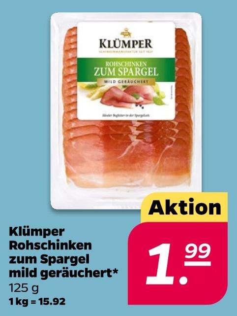 Rohschinken zum Spargel mild geräuchert