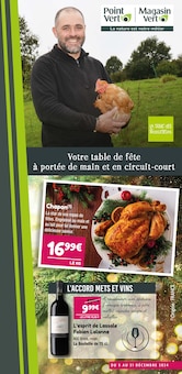 Prospectus Point Vert à Bérat, "Votre table de fête à portée de main et en circuit-court", 8 pages de promos valables du 05/12/2024 au 31/12/2024