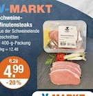 Schweine-Minutensteaks im V-Markt Prospekt Schweine-Minutensteaks von  im aktuellen V-Markt Prospekt für 4,99 €