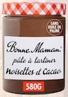 Pâte à tartiner noisettes et cacao sans huile de palme - Bonne Maman dans le catalogue Intermarché