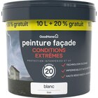 Peinture(d) extérieure façade conditions extrêmes GoodHome blanc 10 L + 20% gratuit - GoodHome - Castorama à Montreuil Peinture(d) extérieure façade conditions extrêmes GoodHome blanc 10 L + 20% gratuit - GoodHome en promo chez Castorama Montreuil à 59,90 €