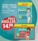 Aktuelles Baby dry Windeln oder Pants Angebot bei V-Markt in Regensburg ab 14,99 €