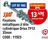Fixations métalliques à tête cylindrique driva tp12 - SPIT - Screwfix à Chartres Fixations métalliques à tête cylindrique driva tp12 - SPIT en promo chez Screwfix Chartres à 13,49 €