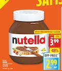 Nutella im Angebot bei WEZ in Bad Oeynhausen Nutella Angebote von Ferrero bei WEZ Bad Oeynhausen für 2,99 €