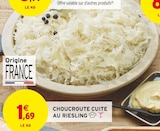 Choucroute cuite au riesling en promo chez Intermarché Super Nancy à 1,69 €