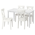 Tisch und 4 Stühle weiß/weiß Angebote von DANDERYD / INGOLF bei IKEA Passau für 328,96 €