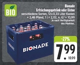 Erfrischungsgetränk oder Eistee von Bionade für 7,99 € bei EDEKA im Angebot Erfrischungsgetränk oder Eistee von Bionade im aktuellen EDEKA Prospekt