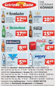 Wasser im Getränke Oase Prospekt "Aktuelle Angebote" mit 1 Seiten (Dortmund)