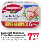 Thunfisch-Filets Naturale ohne Öl Angebote von Saupiquet bei E center Baden-Baden für 7,77 €