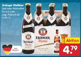 Aktuelles Erdinger Weißbier Hell oder Alkoholfrei Angebot bei Netto Marken-Discount in Dortmund ab 4,79 €