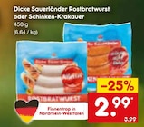 Aktuelles Dicke Sauerländer Rostbratwurst Angebot bei Netto Marken-Discount in Wuppertal ab 2,99 €