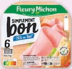 Jambon Simplement Bon -25% de Sel - Fleury Michon à 1,11 € dans le catalogue U Express