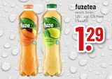 Schwarzer Tee Pfirsich oder Grüner Tee Limette Minze Angebote von fuzetea bei Trinkgut Saarlouis für 1,29 €