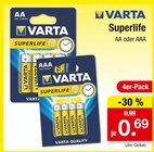 Superlife AA von VARTA für 0,69 € bei Zimmermann im Angebot Superlife AA von VARTA im aktuellen Zimmermann Prospekt