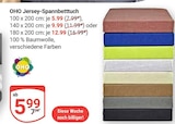 Aktuelles Jersey-Spannbetttuch Angebot bei GLOBUS in Krefeld ab 5,99 €