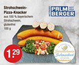 Strohschwein-Pizza-Knacker von Palmberger für 1,29 € bei V-Markt im Angebot Strohschwein-Pizza-Knacker von Palmberger im aktuellen V-Markt Prospekt