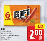 Salami-Snack von BiFi für 2,00 € bei EDEKA im Angebot Salami-Snack von BiFi im aktuellen EDEKA Prospekt