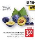 EDEKA Sulzbach - Unsere Heimat Zwetschgen Angebot im Prospekt Unsere Heimat Zwetschgen bei EDEKA im Sulzbach Prospekt für 3,33 €