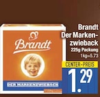 Der Markenzwieback von Brandt im aktuellen EDEKA Prospekt für 1,29 €