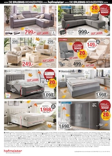 Ecksofa im aktuellen hofmeister Prospekt (Stuttgart) Ecksofa im hofmeister Prospekt "20% MĂ–BELRABATT AUF ALLES!" mit 12 Seiten (Stuttgart)