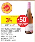 AOP Tursan Rosé 2024 - Paysage des Landes en promo chez Intermarché Gaillac à 1,87 €