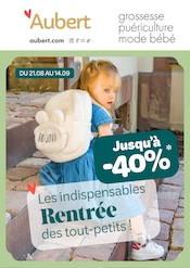 Prospectus Univers Enfant Aubert en cours à Vineuil et alentours, "Les indispensables Rentrée des tout-petits !", 1 page, 21/08/2025 - 14/09/2025 Catalogue Univers Enfant Aubert en cours à Vineuil et alentours, "Les indispensables Rentrée des tout-petits !", 1 page, 21/08/2025 - 14/09/2025