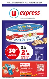 Prospectus U Express à Le Bourget, "U Express", 1 page de promos valables du 20/02/2024 au 03/03/2024