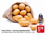 Unsere Heimat – echt & gut Speisekartoffeln Angebote bei EDEKA Weinheim für 1,79 €