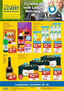 Coca Cola im Netto Marken-Discount Prospekt "DER ORT, AN DEM DU IMMER AUSGEZEICHNETE PREISE FINDEST." mit 2 Seiten (Mannheim)