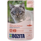 Aktuelles Bozita Cat Pouch Häppchen in Soße mit Lachs 85 g Angebot bei Zookauf in Hagen (Stadt der FernUniversität) ab 0,99 €