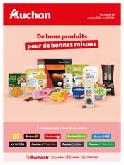 Prospectus Auchan Hypermarché à La Queue-en-Brie, "De bons produits pour de bonnes raisons", 20 pages de promos valables du 16/04/2024 au 22/04/2024