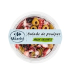 Salade de poulpes aux olives CARREFOUR Le Marché - CRF LE MARCHE en promo chez Carrefour Salade de poulpes aux olives CARREFOUR Le Marché - CRF LE MARCHE dans le catalogue Carrefour