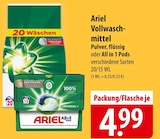 Ariel Vollwaschmittel bei famila Nordost im Neu Wulmstorf Prospekt für 4,99 €