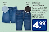 Jeans-Shorts im Angebot bei ALDI SÜD in Villingen-Schwenningen Jeans-Shorts Angebote von LILY & DAN bei ALDI SÜD Villingen-Schwenningen für 4,99 €