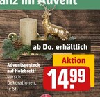 Adventsgesteck  auf Holzbrett Angebote bei REWE Niederzier für 14,99 €