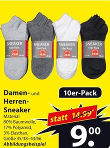 Damen- und Herren- Sneaker bei famila Nordost in Bremen Damen- und Herren- Sneaker im Angebot bei famila Nordost Bremen für 9,00 €