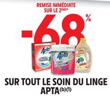Intermarché Contact Anneyron - Promo -68% de remise immédiate sur le 2ème sur tout le soin du linge Apta(b)(1) Promo -68% de remise immédiate sur le 2ème sur tout le soin du linge Apta(b)(1) à dans le catalogue Intermarché Contact à Anneyron