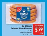 Delikatess Wiener Würstchen von Gut & Günstig für 5,99 € bei Marktkauf im Angebot Delikatess Wiener Würstchen von Gut & Günstig im aktuellen Marktkauf Prospekt