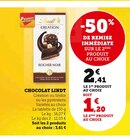 Chocolat - LINDT en promo chez Super U Yerres à 1,20 €