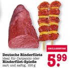 Deutsche Rinderfilets oder Rinderfilet-Spieße im aktuellen E center Prospekt